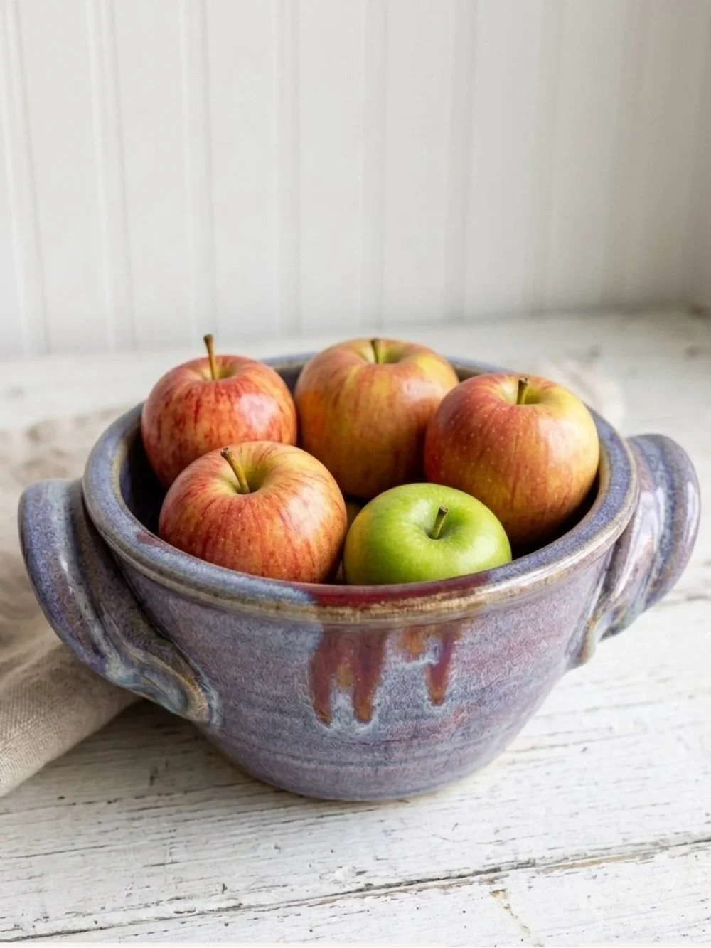 Handmade Glazed stoneware bread baker bowl Pan for Dip Fruit Ayers Pottery 2012